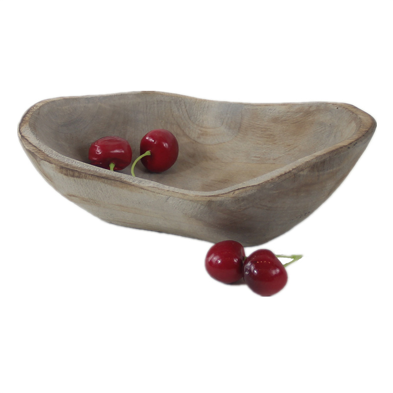 Ventas de la fábrica bandeja de madera hecha a mano decoración plato merienda plato de fruta B & B decoración de escritorio del hogar adornos