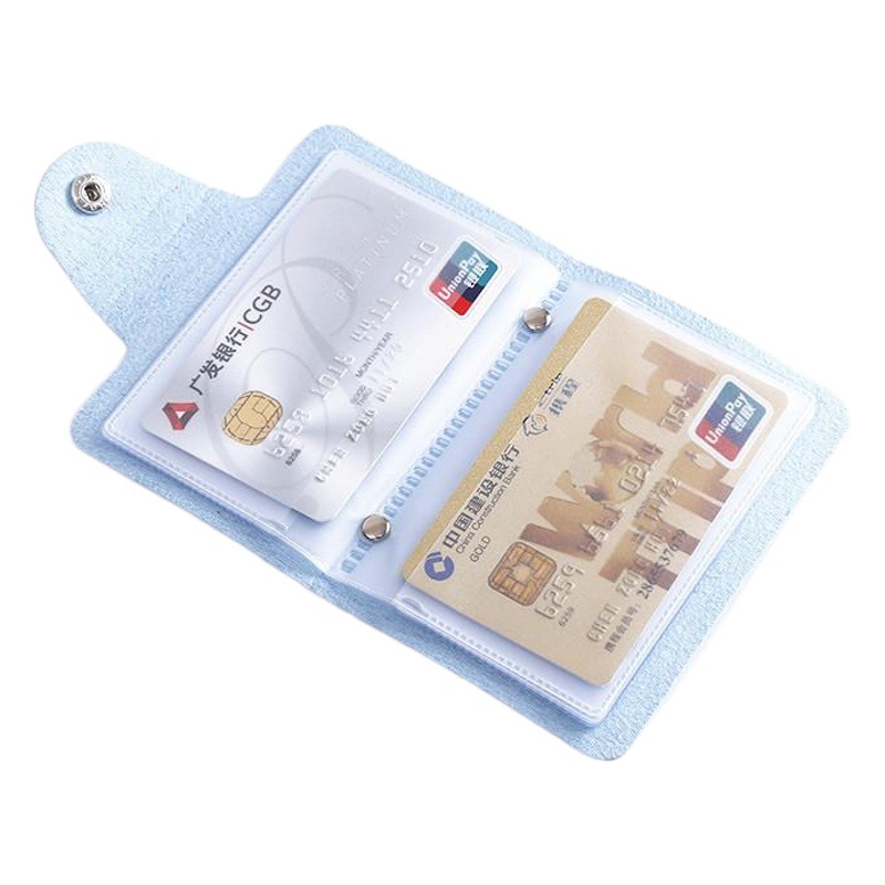 Factory anti-degaussing creative gift in stock card bag wholesale plus logo pu card set wholesale multi-card ID bag