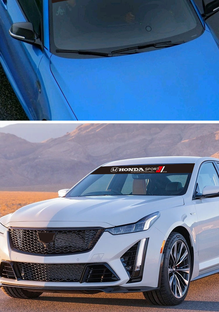 Customized Universal Stickers for Car Front Windshield, Decorative Stickers for Front Windshield, Sunshade Stickers, Light-Blocking Stickers, Modified Car Stickers