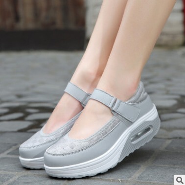 Nurse Shoes 2026 Spring and Autumn Amazon Independent Site Air-Cushioned Women's Shoes Rocking Shoes White Outdoor Sports Shallow Single Shoes