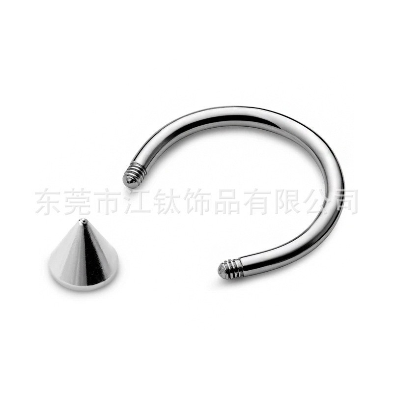 Pointed titanium steel lip stud product view