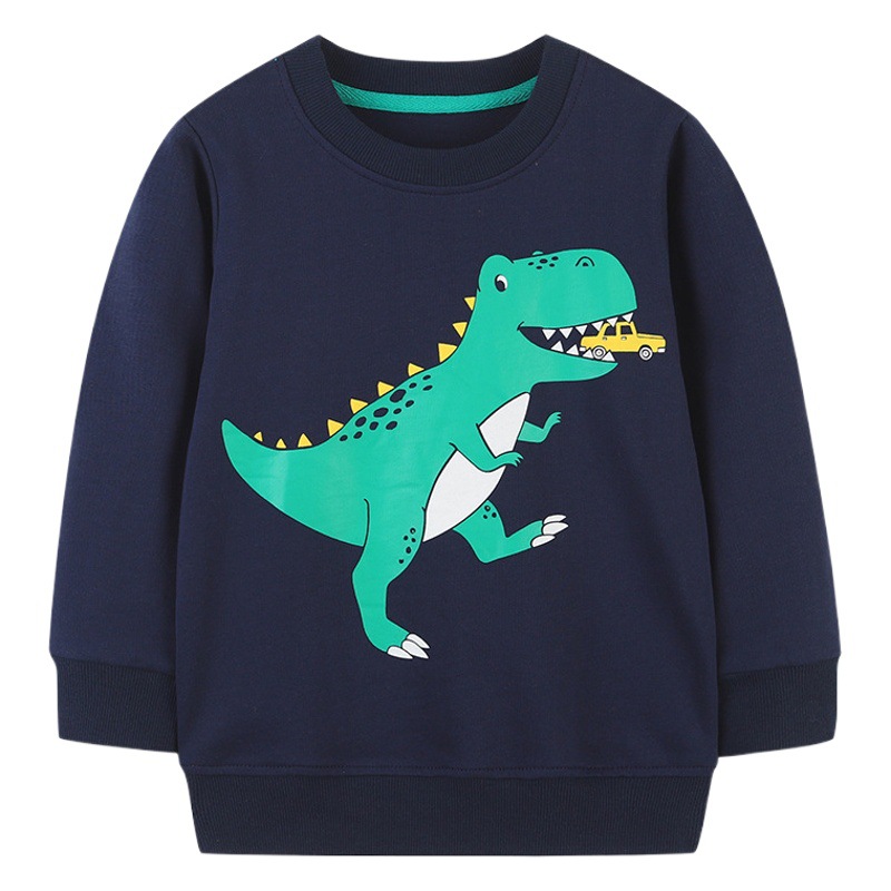 Suministro transfronterizo otoño nuevo suéter para niños Estilo europeo y americano de dibujos animados para niños cuello redondo camisa de manga larga de fondo para niños