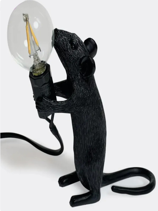 Lámpara de ratón creativa nórdica transfronteriza sala de estar comedor dormitorio tienda de ropa de resina de protección de ojos personalidad decoración de lámpara de escritorio