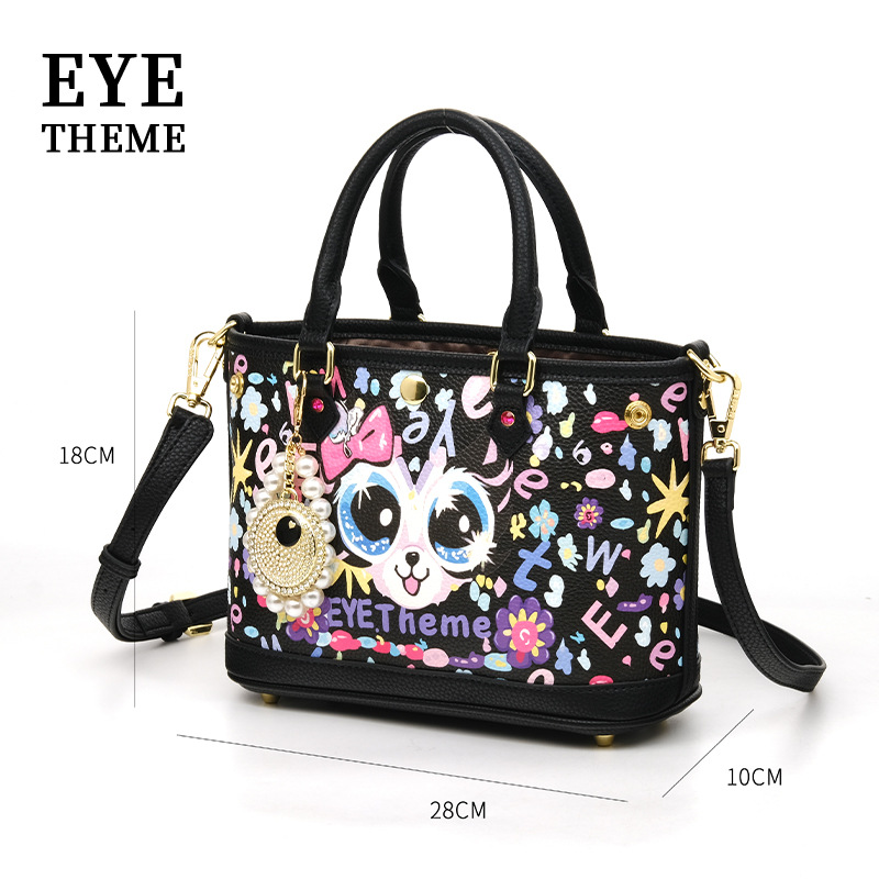 Bolsas casuales de moda personales para mujeres impresión de dibujos animados suave bolsas de moda 2025 ojos grandes 2836 #