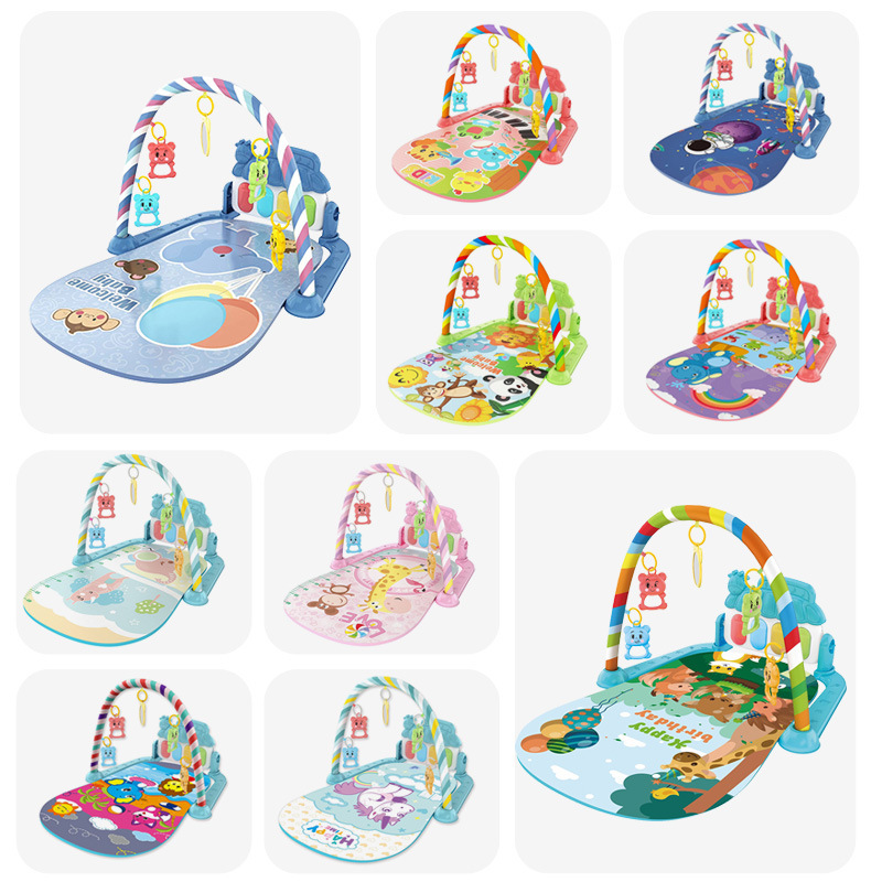 Gimnasio Musical con Tapete para Bebés 0-36 Meses, Piano de Pie y Luces