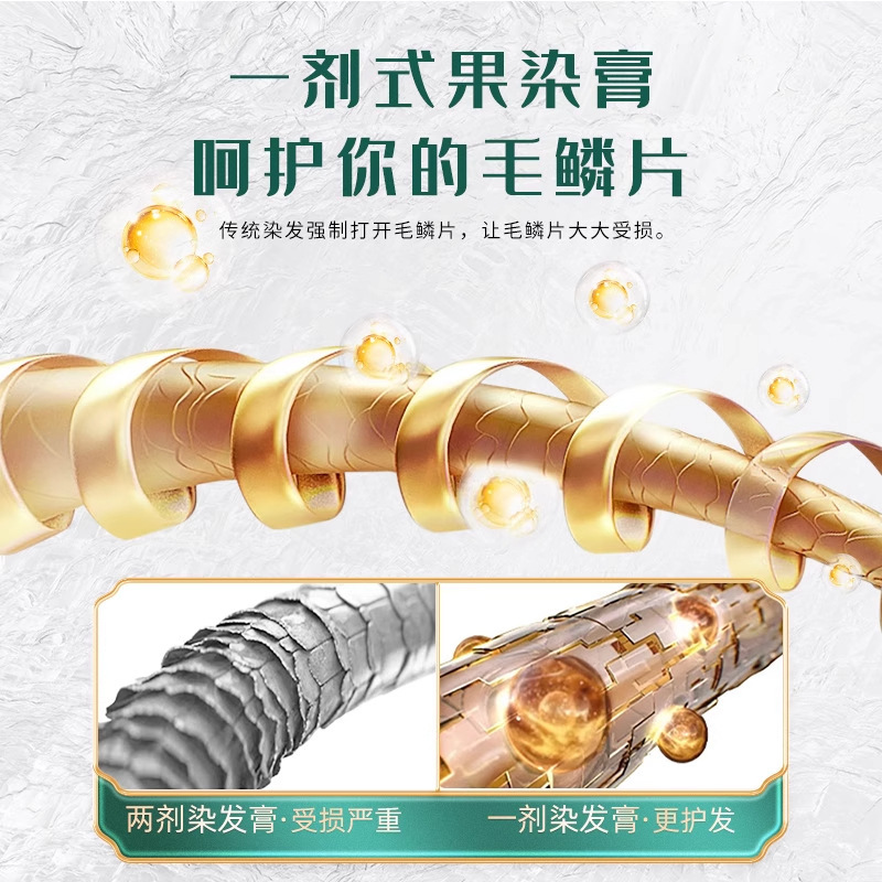韩愢染发膏染发剂果染膏韩思偲遮盖白发自然黑染发梳黑松露一梳黑|undefined