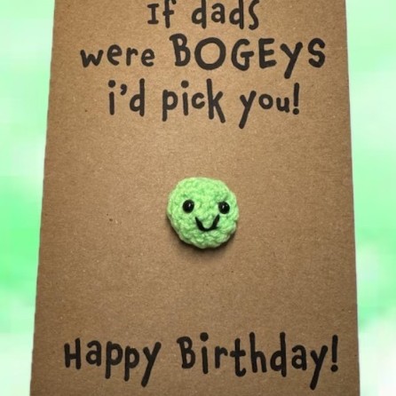 [완제품] 스마일리 리틀 그린 아버지의 날 축하 카드