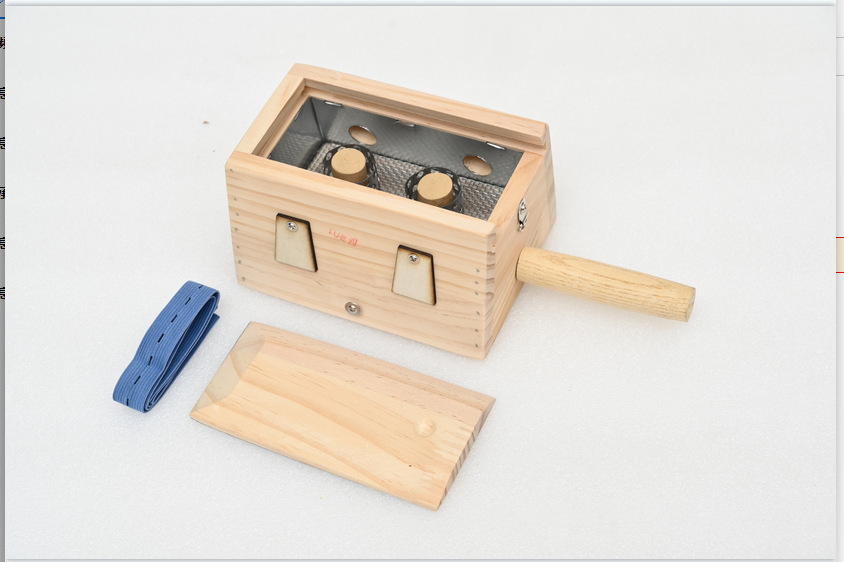 Wooden Moxa Box Double Needle Column Moxibustion Burner Rectangular Home Warming Tool quality and texture