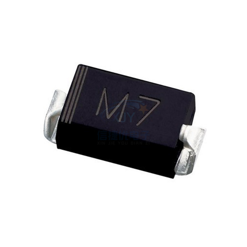 整流二极管 M7 SMA封装 1N4007 1A 1000V 贴片二极管 DO-214AC