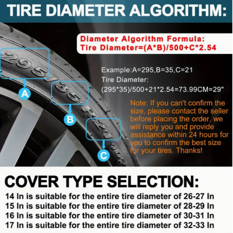 Universal for Car Trailer RV SUV Truck Waterproof Soft PVC Tire Cover Camper and Travel Trailer