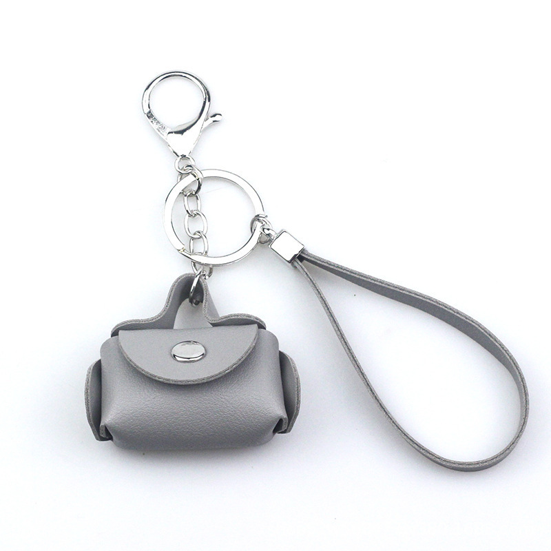 Cross-Border Exclusive Supply of Simple and Stylish Pu Leather Keychain Accessories with Metal Buckle and Coin Purse, Direct Source, Modern and Minimalist