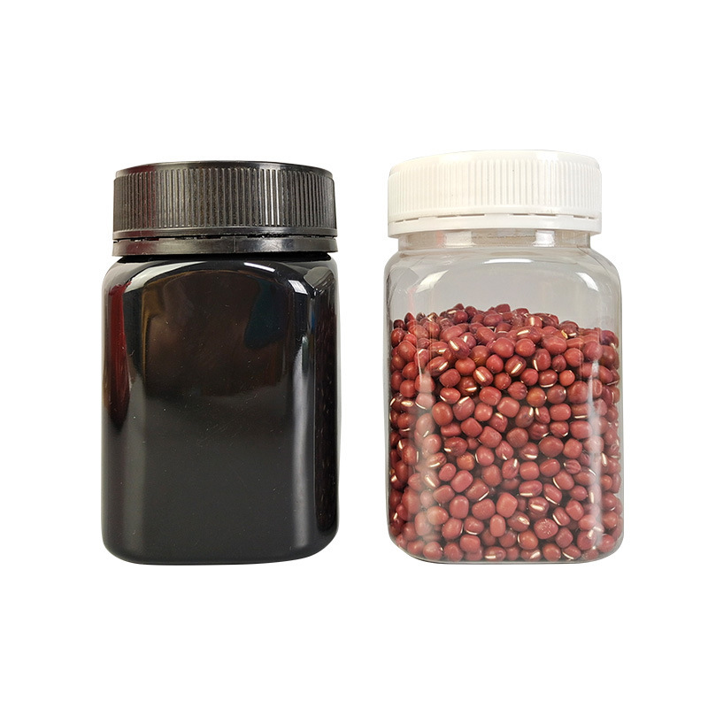 卸売り250g 500g角型ペットボトル1斤防犯カバー蜂蜜プラスチック缶五穀雑穀プラスチック食品缶|undefined