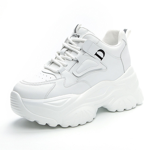 Increased inner height dad shoes for women  autumn and winter new versatile Korean version thick-soled dad shoes student casual shoes spring style