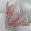 Short nail stickers, nude fake nails for manicure for nails, wholesale, ready-made product