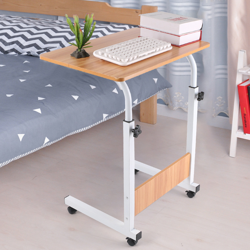 Fabricante portátil mesa de elevación cama simple escritorio escritura pequeña mesa de elevación móvil mesita de noche