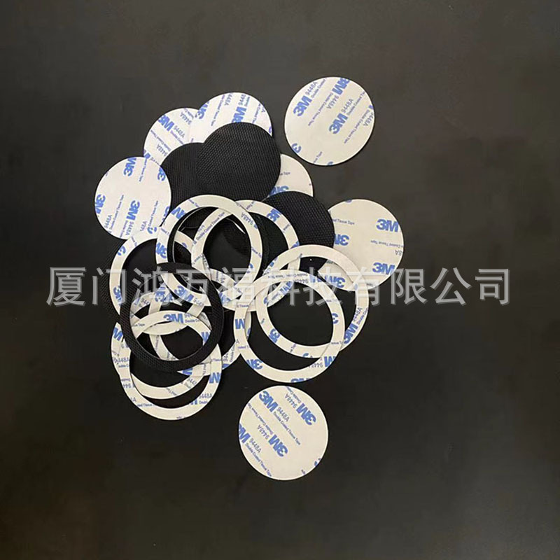3m单面背胶硅胶板 黑色网格自粘式背胶异型件加工 硅胶发泡板