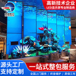 LED显示屏酒店前台背景屏高清宴会厅舞台电子大屏酒店前台背景屏