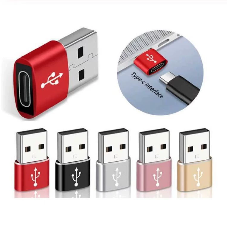 Адаптер для быстрой зарядки, USB-конвертер для телефона и ноутбука, Type-C гнездо — USB штекер