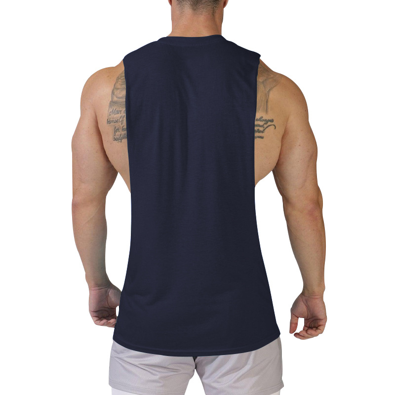 210g Weight Sleeveless Sleeve Length Cotton Blend, Polyester Fabric Type Regular Top Length Racerback Tank Tops Tops Type Casual Occasion Round Neck Neckline Loose Fit Type Solid Color Pattern Summer Season Men's Gender Simple Style Style Wholesale Men's Simple Style Solid Color Sleeveless Men's Tops 7