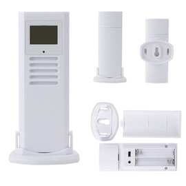 1套 颜色：图片色 材质：ABS 一拖三无线室内外数字温湿度计大屏