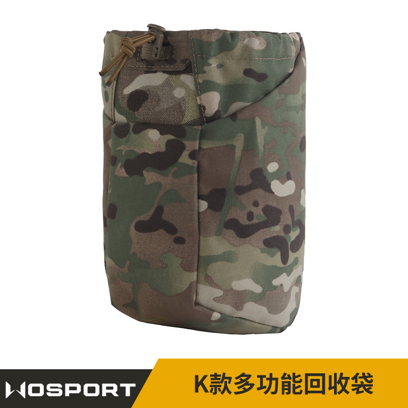 WOSPORT K model multifunctional recovery bag, foldable for storage, large capacity, 2 installation methods, camouflage
