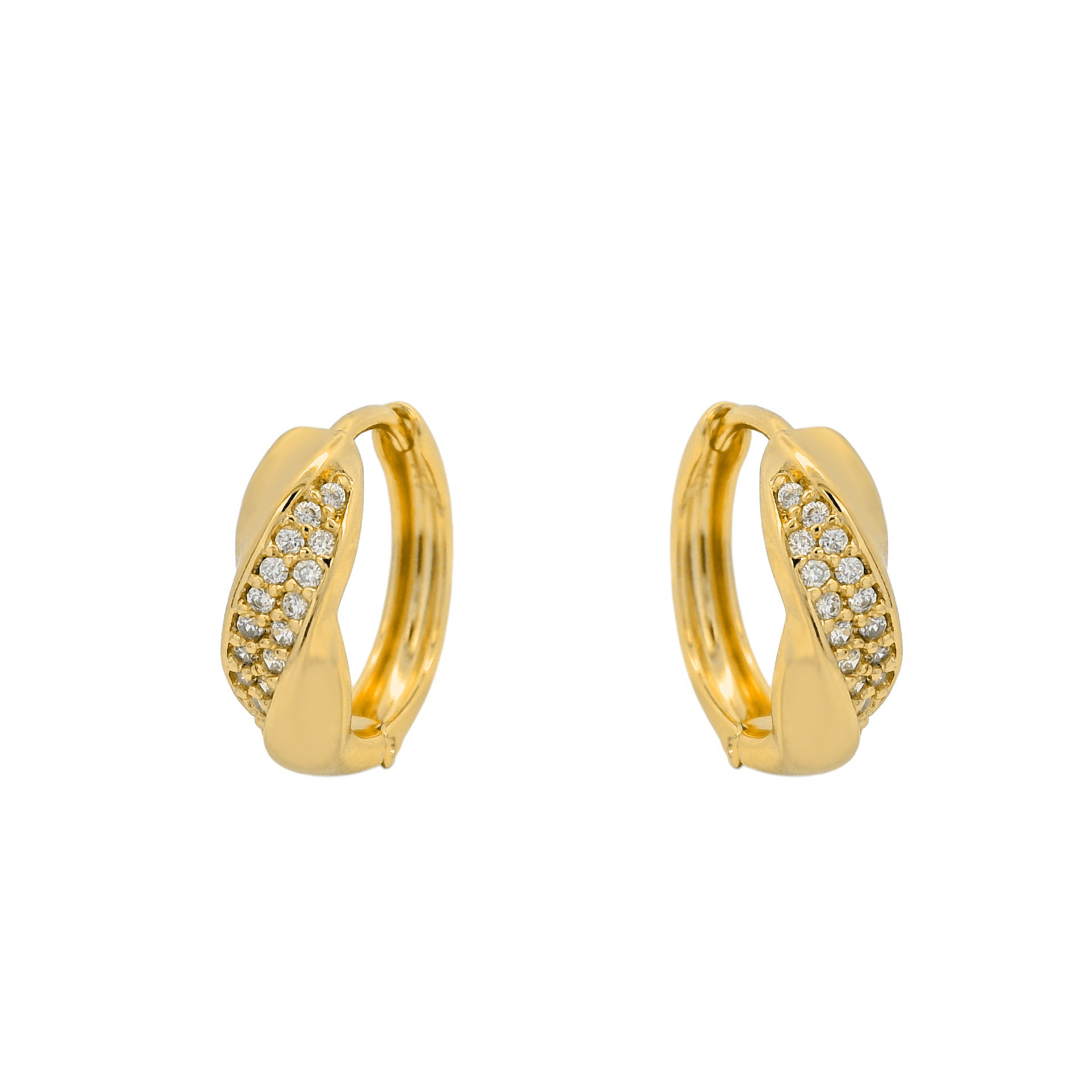Xuping nueva aleación de cobre galvanizado 24k color gemas artificiales ligeras de lujo nicho temperamento de moda pendientes de orejas para mujeres