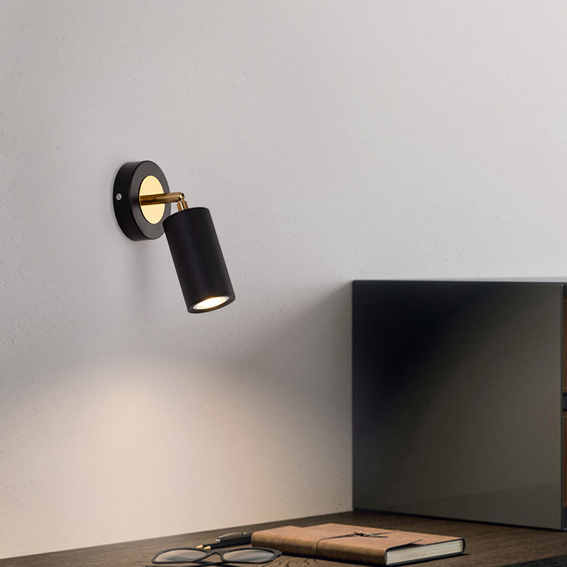 Leer pequeñas lámparas de pared del pasillo del hotel luces de pared del dormitorio ideas de pared moderna simple cabeza de cama pasillo giratorio luz minimalista