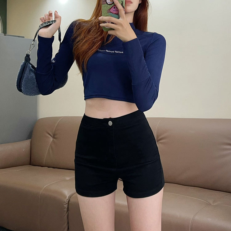 Black Denim Shorts for Women, 2026 Spring and Autumn New Style, High-Waisted American Style, Sexy Tight-Fitting Hot Pants, A-Line Hot Pants Black Denim Shorts for Women, 2026 Spring and Autumn New Style, High-Waisted American Style, Sexy Tight-Fitting Hot Pants, A-Line Hot Pants