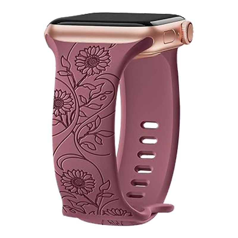 This is a patterned silicone waterproof strap suitable for the apple watch 9th generation Ultra smart sports watch undefined