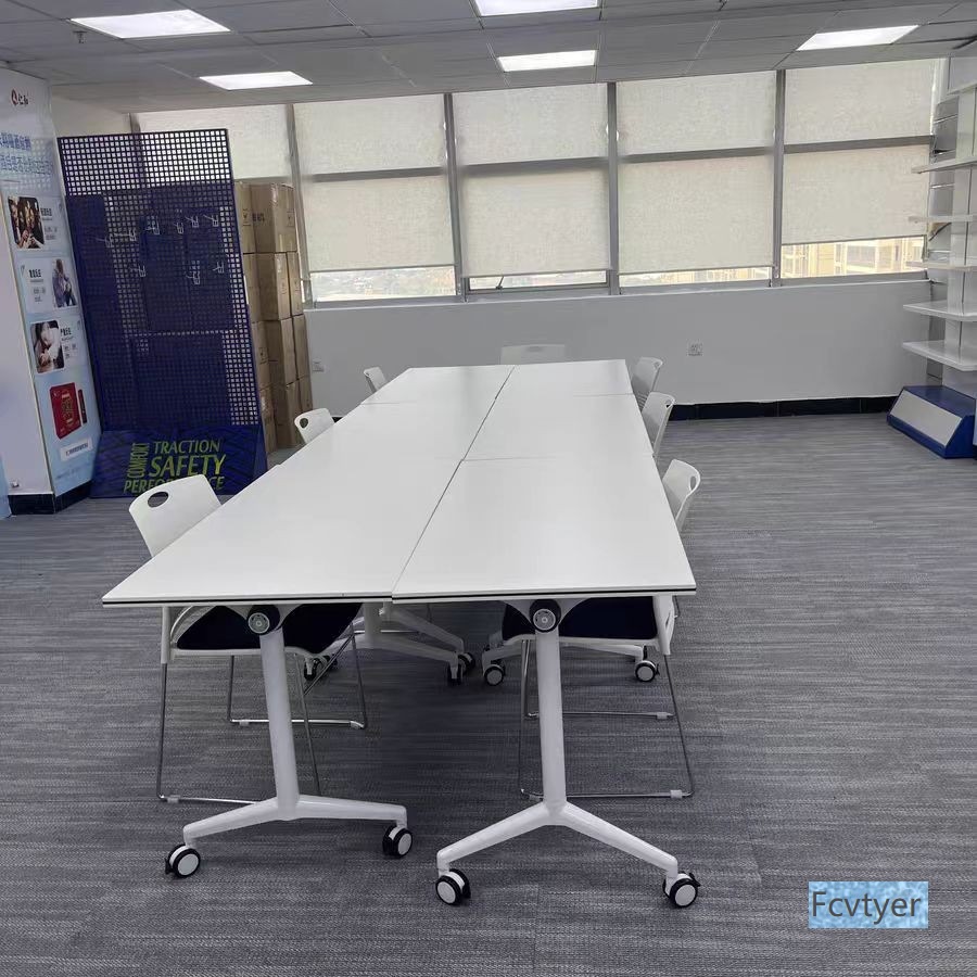 Changyuebang Splicing Conference Table Conference Long Table Office Desk Desk Training Table and Chair Combination Removable White Strip