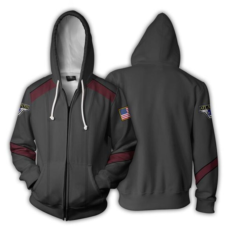 Cross-Border Brand New Star Trek 3D Digital Printing Men's Sweatshirt Jacket Zipper Shirt Anime Cos Peripherals