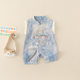 Baby Guofeng Clothes Summer Thin Newborn Embroidered Floral Climbing Suit Full Moon One-year-old Baby's One-piece Dress