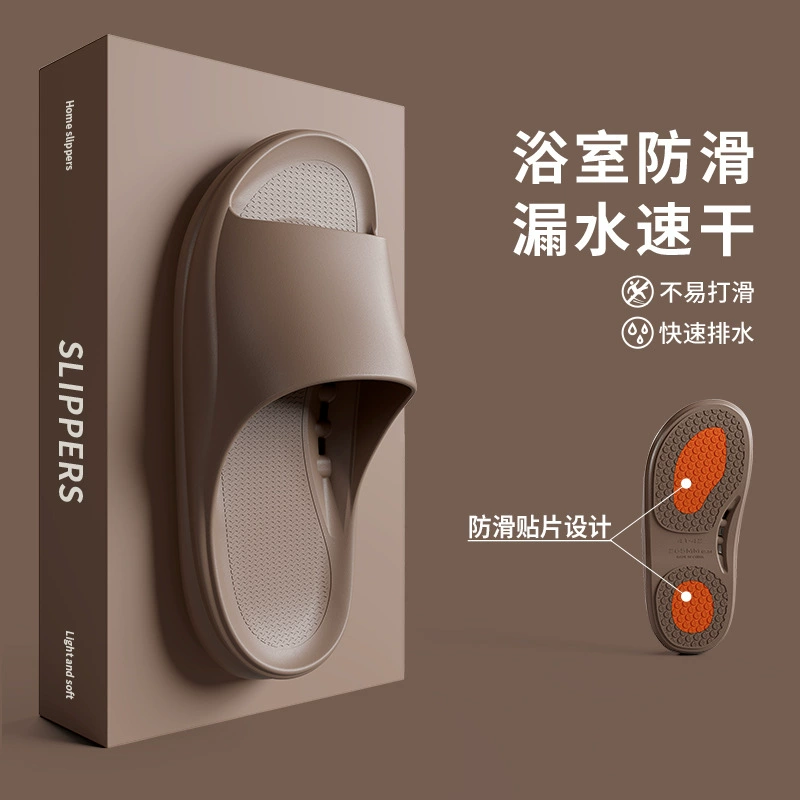 Мужские тапочки, летние нескользящие домашние домашние тапочки для ванной комнаты, быстросохнущие сандалии для пар на мягкой подошве, женские летние