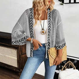 2026tiktok跨境欧美亚马逊独立站新款中东夏季针织衫优雅喇叭上衣