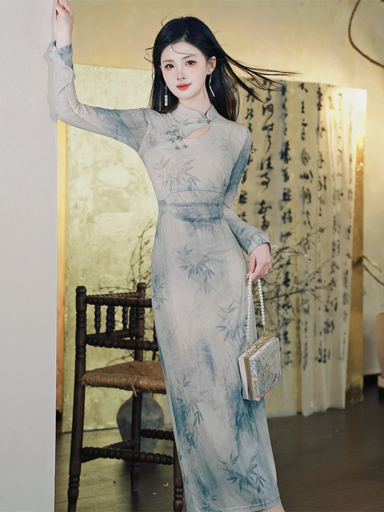 新中式国风改良旗袍连衣裙2024新款清冷感绝美日常可穿年轻款少女