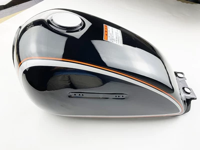 Motorcycle parts Suzuki Prince GN125 fuel tank, Zhujiang Prince domestic small Prince thickened gasoline tank oil canister (Fuel tank) - oil-tank-large-flower-black
