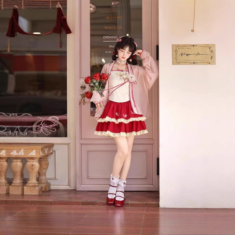 Original Song Dynasty-Style Improved Hanfu 2026 New Model, Chinese Style with Han Elements, Everyday Light Lolita Style, Cute Magical Girl Style