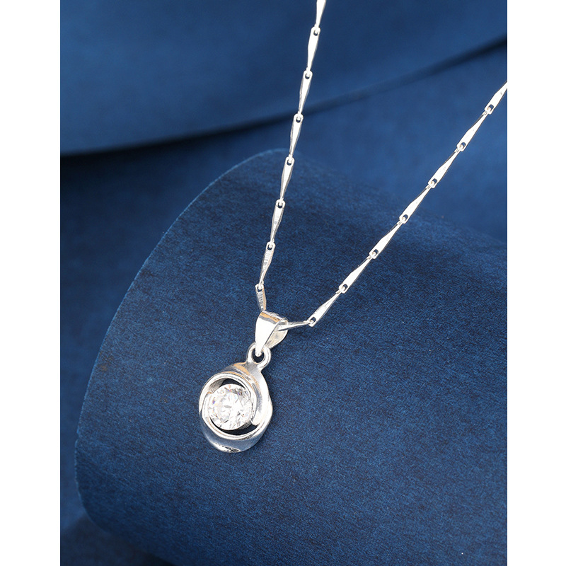 999 collar de diamantes de plata de ley para mujer, lujo ligero, colgante de circón de nicho de alta gama, cadena de clavícula de todo fósforo, regalo del día de la madre