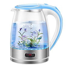 中山電水壺加工玻璃貼花可變色恆溫1500W速熱1.8L大容量燒水壺