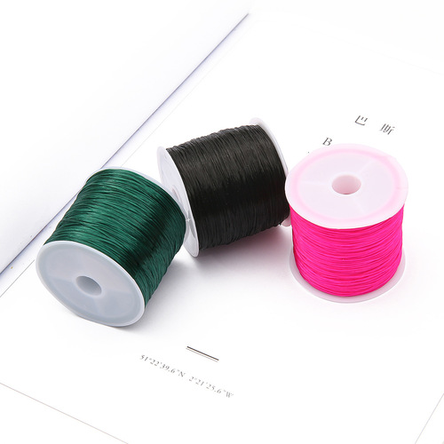 0.7mm flat crystal string for beaded bracelets, elastic cord, DIY handmade jewelry components, stringing thread for bracelets