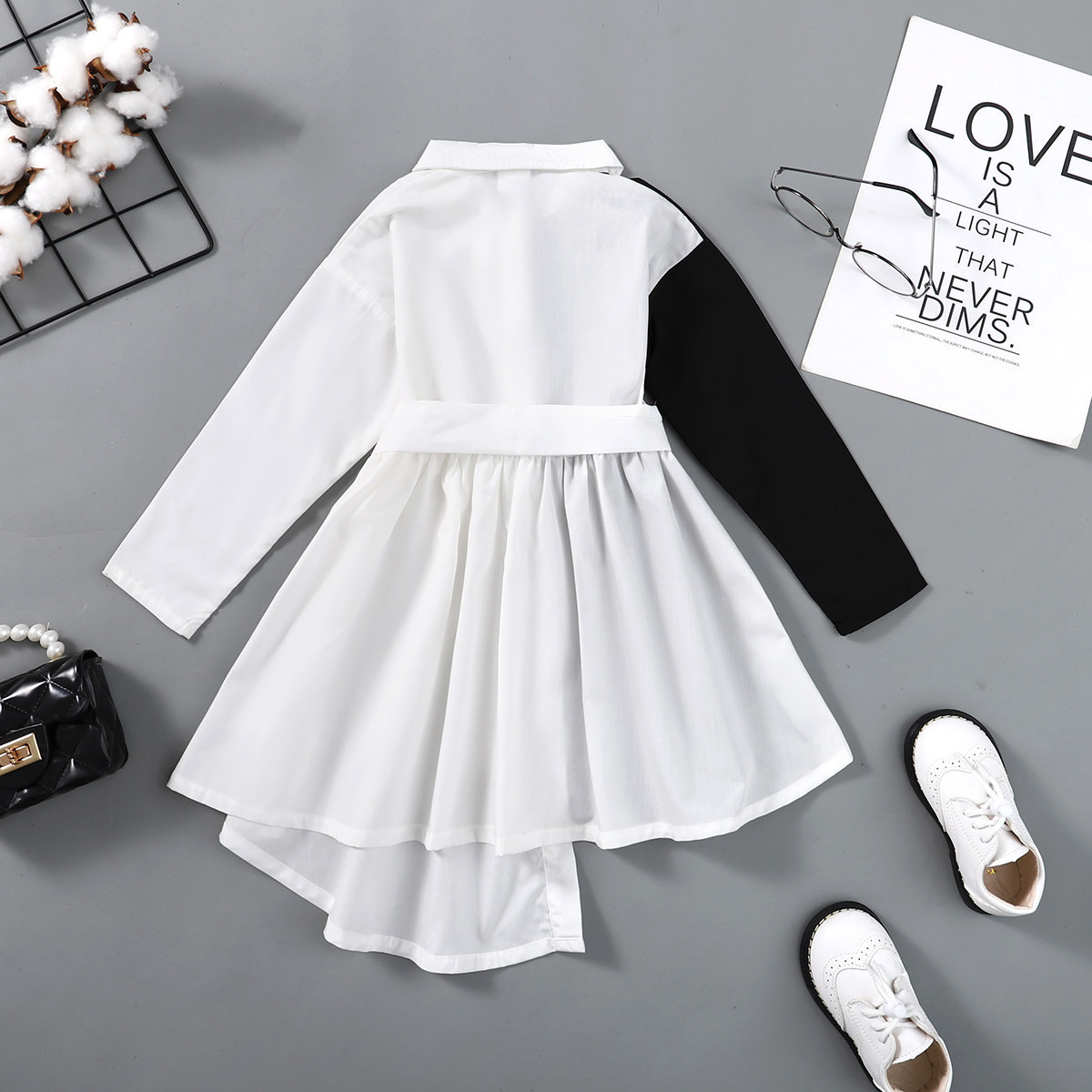 Cute Simple Style Color Block Cotton Girls Dresses display picture 3