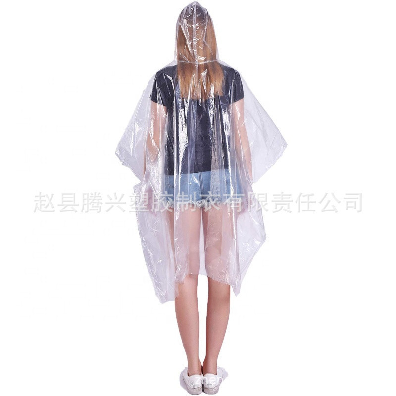 Z existing adult emergency disposable protective clothing raincoat poncho transparent color large inventory wholesale export