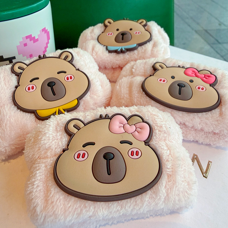 Cartoon Cute Capybara Hair Tie for Washing Face and Hands, Creative Capybara Wristband, Personalized Quirky Washing Wristband