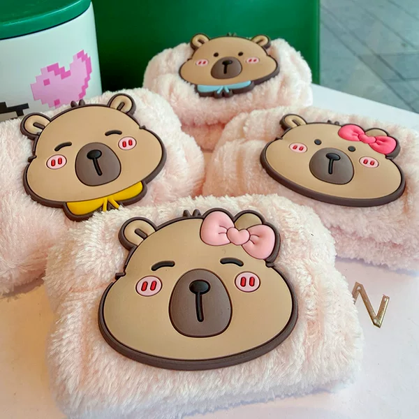 Cartoon Cute Capybara Hair Tie for Washing Face and Hands, Creative Capybara Wristband, Personalized Quirky Washing Wristband