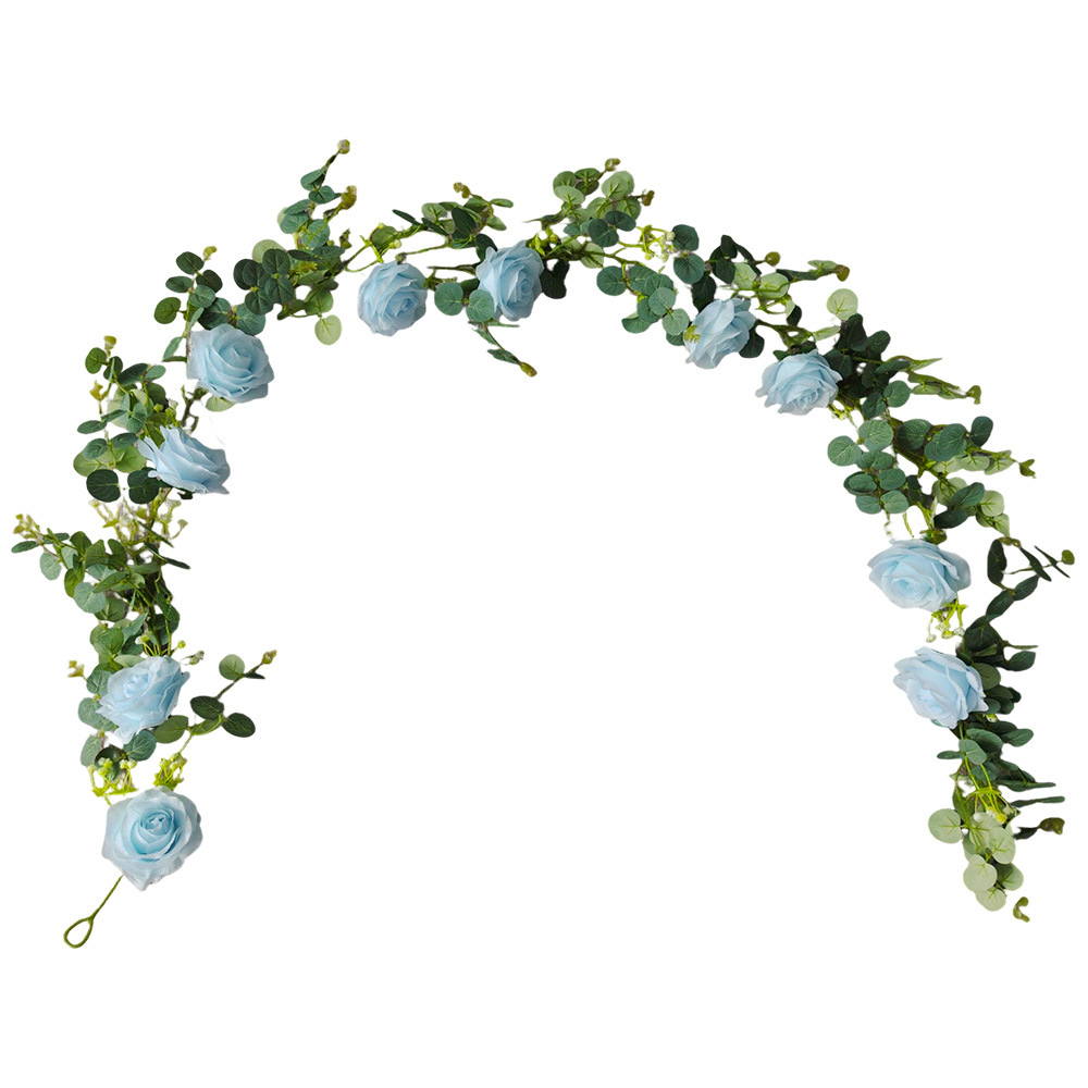 Simulación de flores rosas de vid arco de boda enredado de vid peonía vid