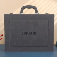 Заводская индивидуальная посылка, ящик для ключей для доставки недвижимости, кожаный ящик для доставки недвижимости, коробка для образцов сумки, печать логотипа