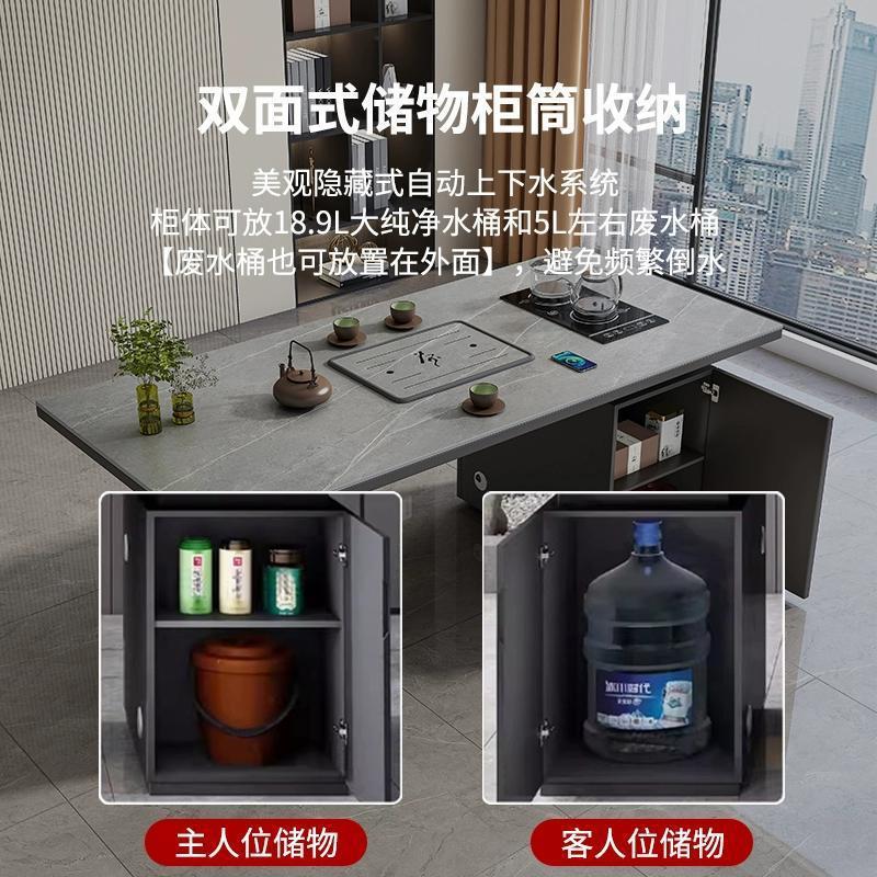 Mesa de té de estilo italiano de lujo incorporada simple y moderna mesa de té de oficina en el hogar balcón pequeña mesa de té de agua hirviendo