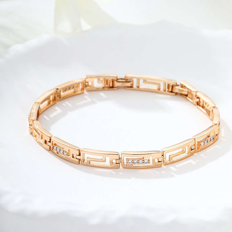 Pulsera con Eslabones de Gota de Aleación de Zinc