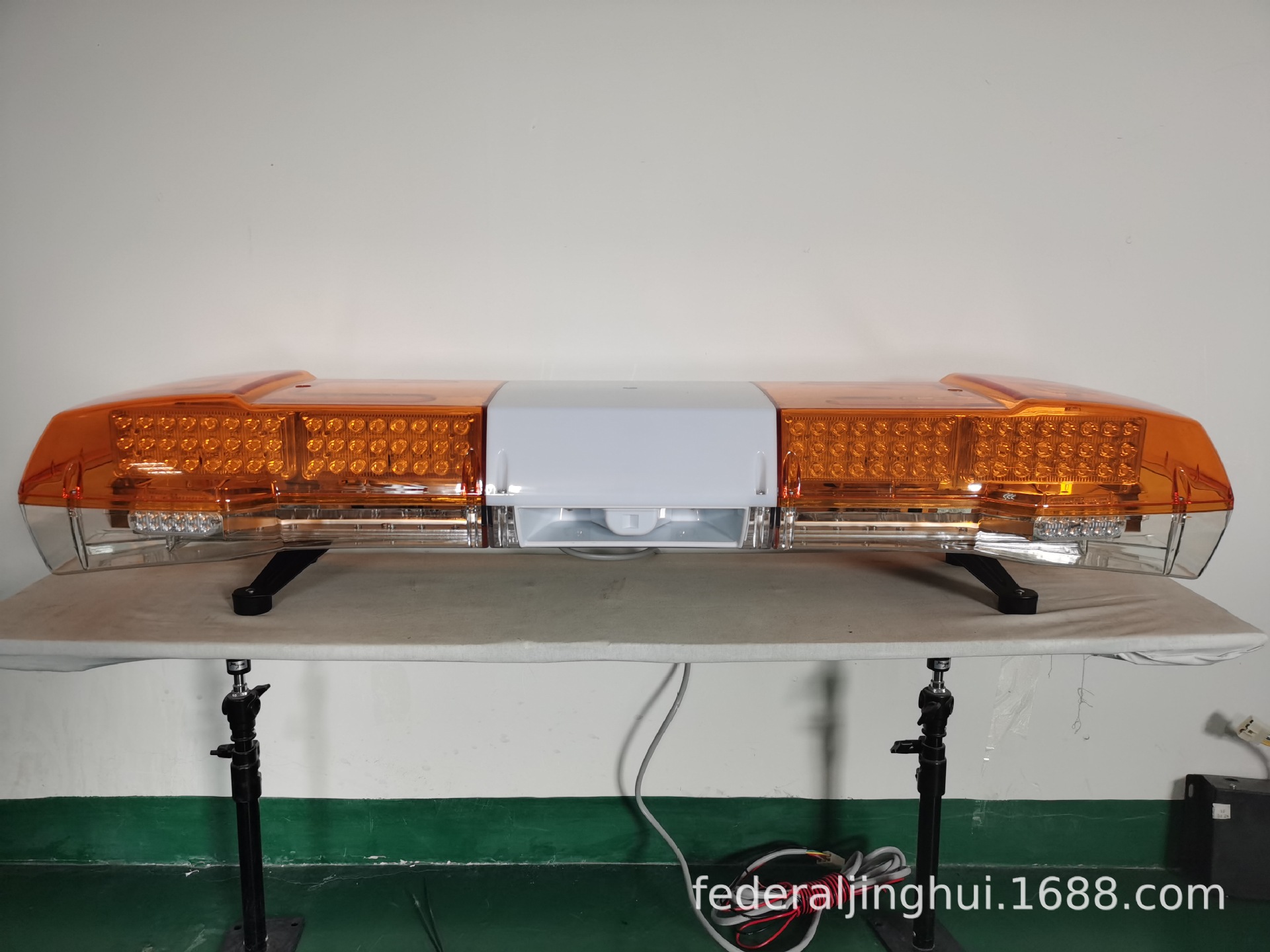 Source LED Long Row Warning Light Strobe Light 1.48m Signal Light 6000B+Dual Horns+Siren 9400E
