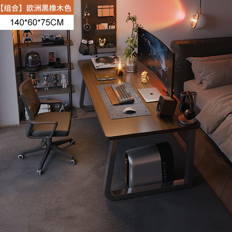 Mesa de computadora de cama mesa de escritorio mesa de trabajo simple moderna dormitorio simple escritorio de escritorio rectangular
